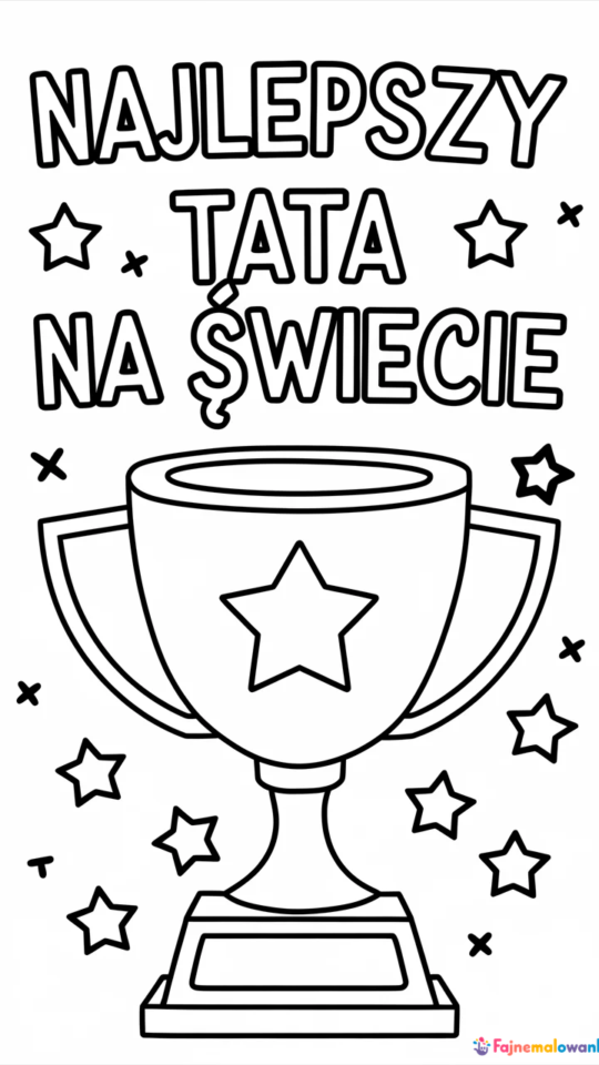 Kolorowanki do druku na Dzień Ojca dla dzieci i dorosłych
