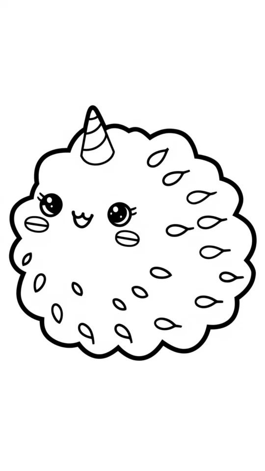Kolorowanka: Pusheen w stroju jednorożca do druku dla dzieci