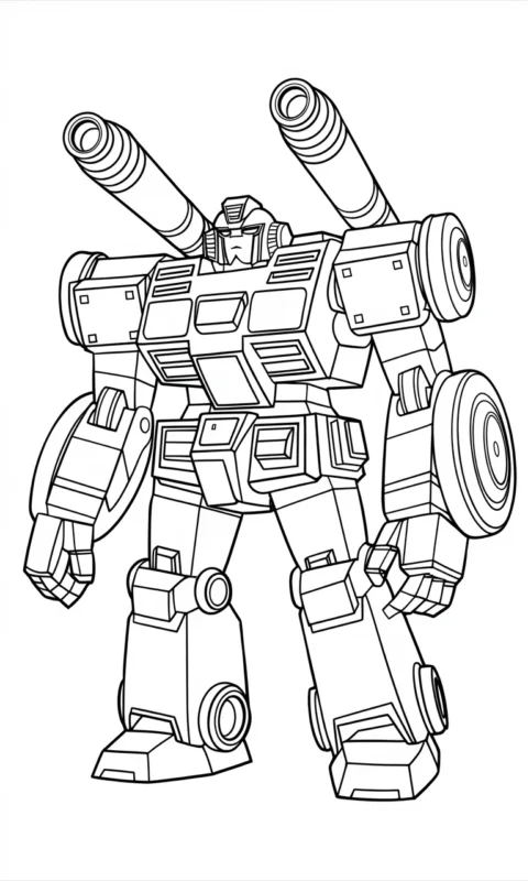 kolorowanka robot bojowy dla dzieci