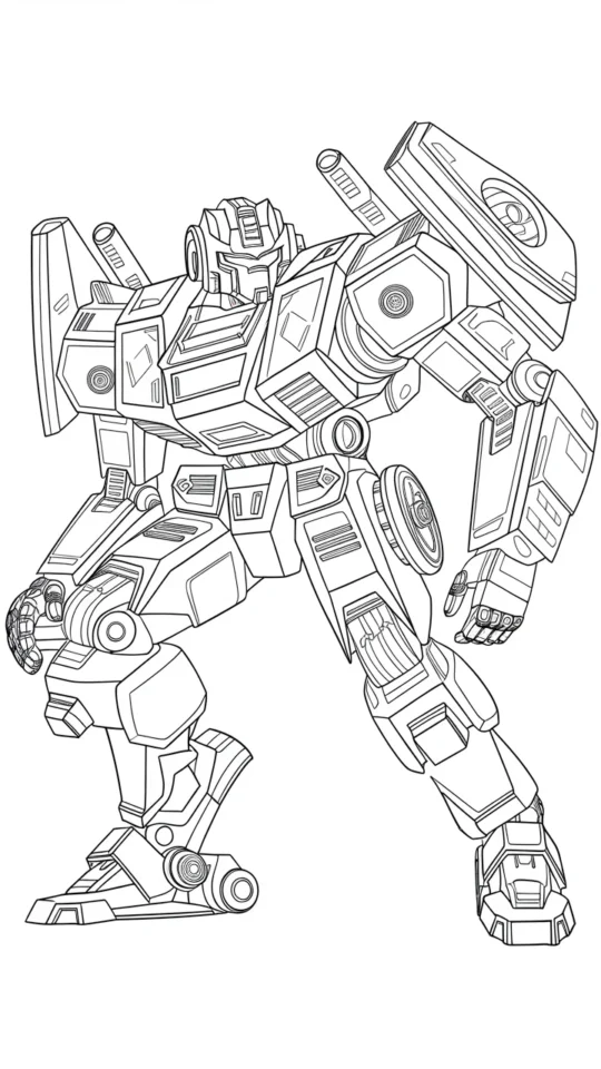 Kolorowanka Transformers do druku dla dzieci – darmowe szablony