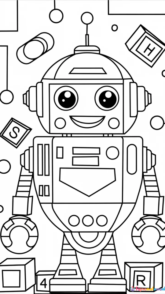 Kolorowanka do wydruku z Umizoomi: Bot do pokolorowania
