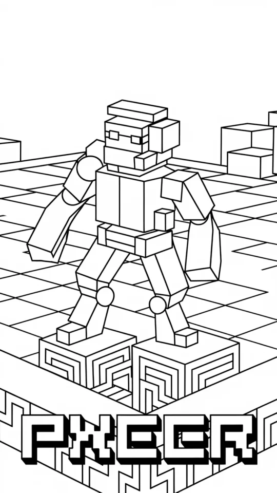 Kolorowanki do druku z motywem Minecraft dla dzieci