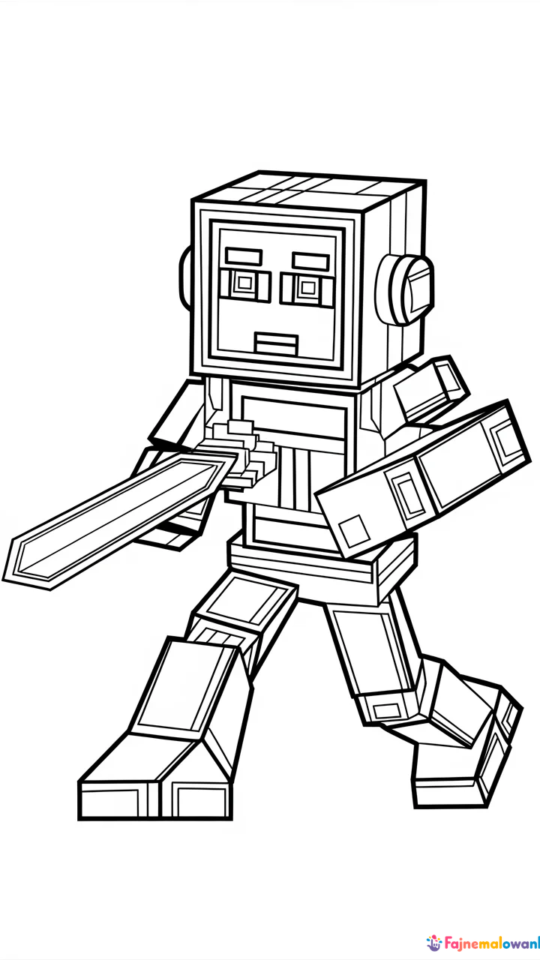 „Darmowa kolorowanka Minecraft do druku dla dzieci”