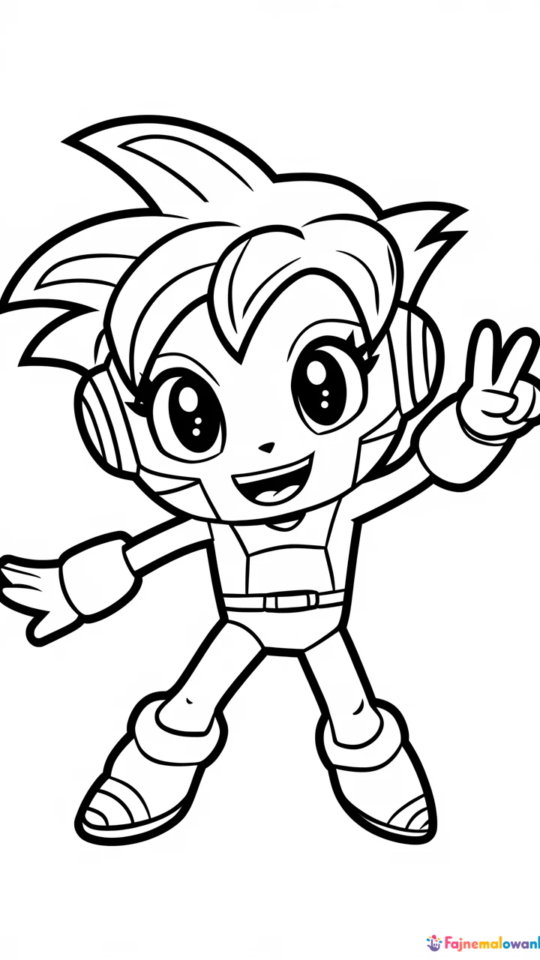 Kolorowanka do druku: Sonic 2 dla dzieci i fanów gier