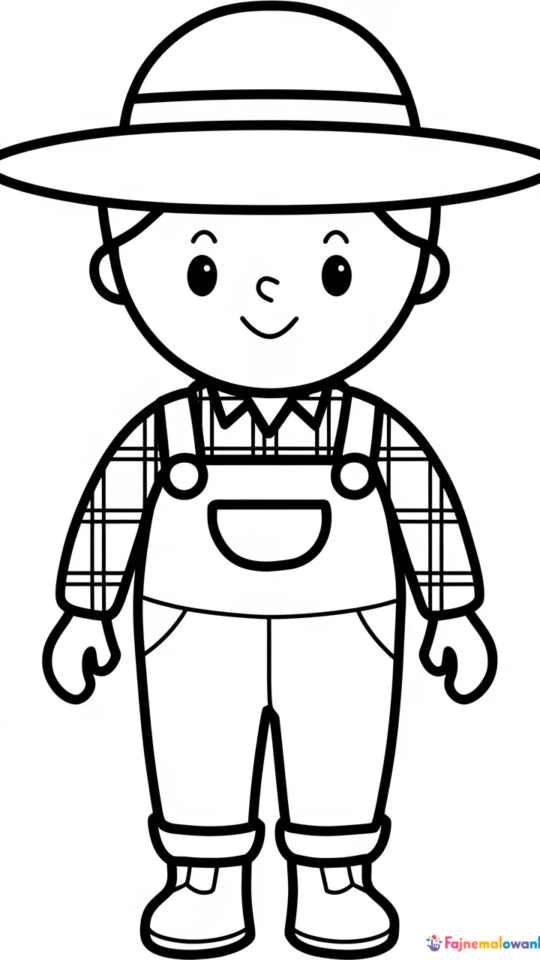 Kolorowanka Stumble Guys: Farmer Eli do Druku dla Dzieci