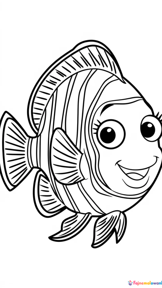 Kolorowanka: Gdzie jest Nemo – Rybka Nemo do druku i kolorowania