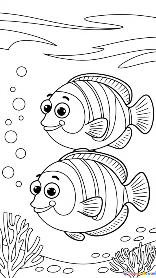 Kolorowanka do wydruku: Podwodne przygody Nemo