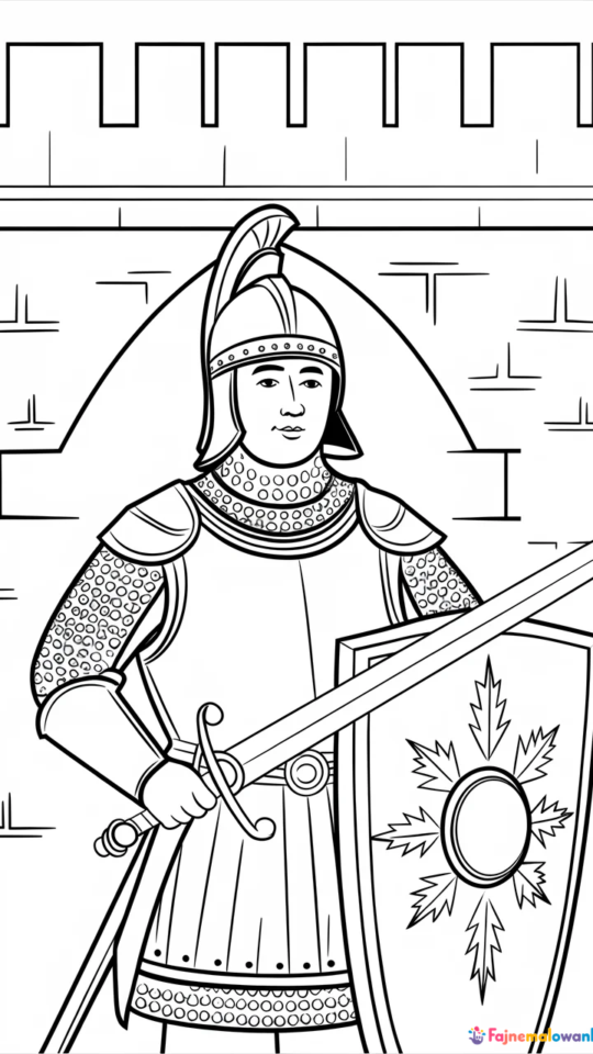 Darmowe kolorowanki dla chłopców: rycerze do druku PDF