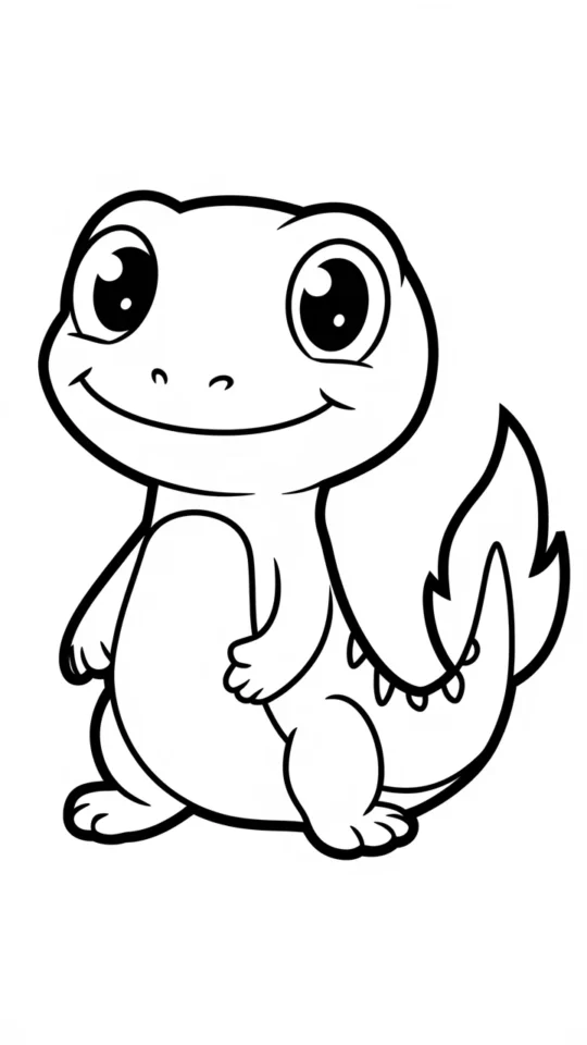 Kolorowanka Charmander – Pokemon dla dzieci do druku i zabawy