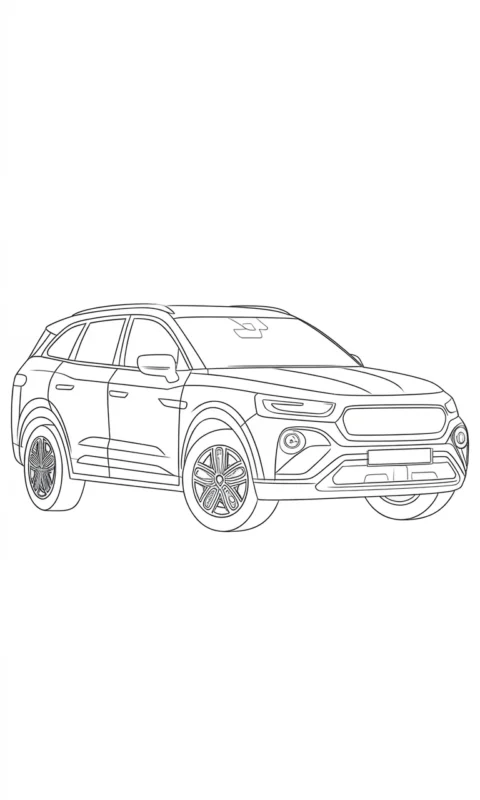 kolorowanka samochód kombi do pokolorowania