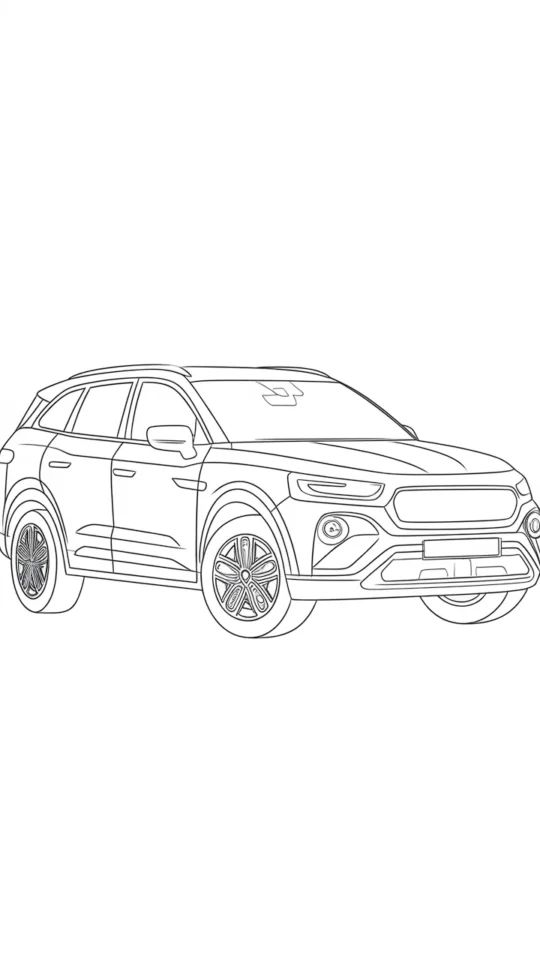 Kolorowanka samochodu Toyota Avensis do druku dla dzieci