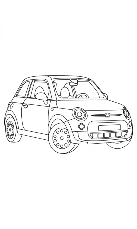 kolorowanka samochód miejski dla dzieci