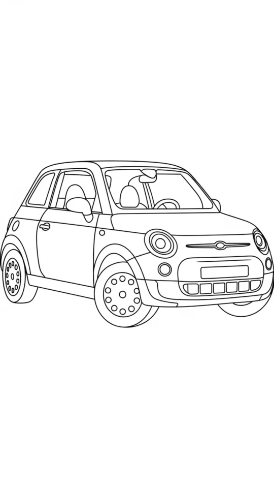 Kolorowanka z samochodem Toyota IQ do druku dla dzieci