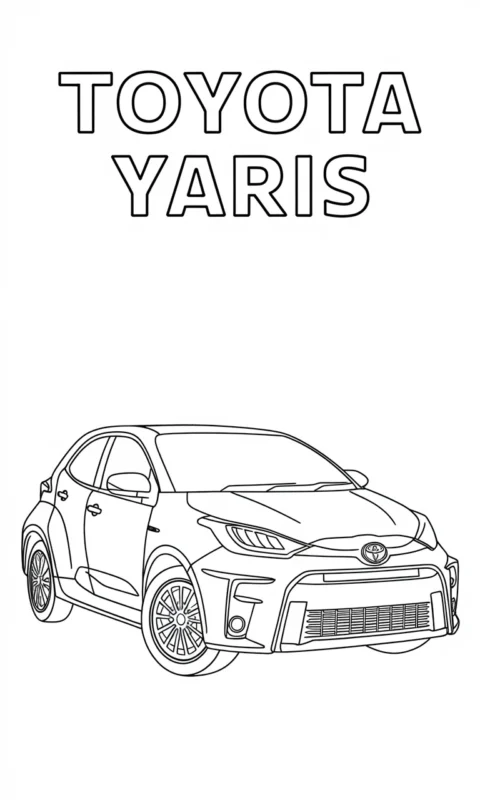kolorowanka samochód osobowy do druku