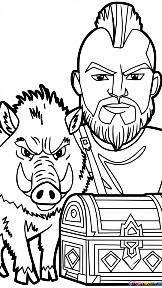 Kolorowanki z motywem Clash of Clans dla dzieci i młodzieży
