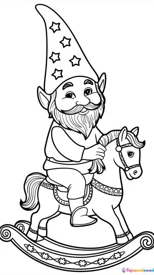 „Darmowe kolorowanki z gnomami do druku dla dzieci”