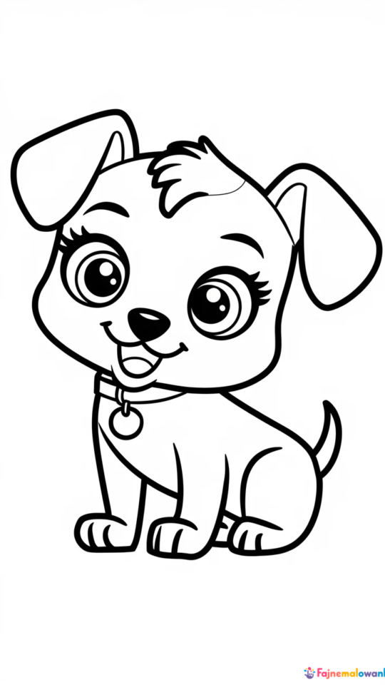Kolorowanka: Pies z Littlest Pet Shop do druku dla dzieci