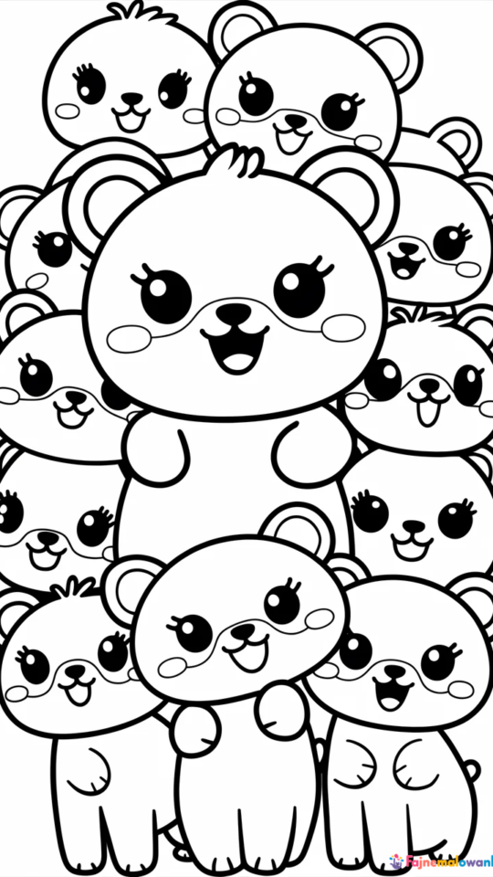 Kolorowanki Kawaii: Słodkie Zwierzaki do Druku dla Dzieci