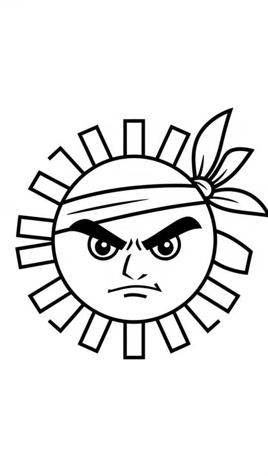 Kolorowanka Countryball Japonia dla dzieci do druku