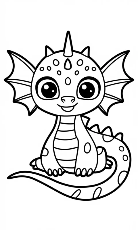 Kolorowanka dla dzieci z uroczym morskim stworkiem