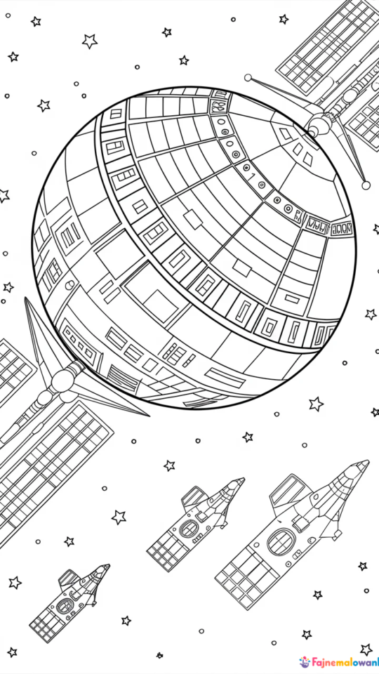 „Kolorowanka Gwiazda Śmierci do Druku dla Fanów Star Wars”
