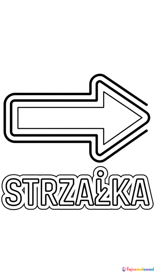 Kolorowanka dla dzieci: kształty i strzałki do druku