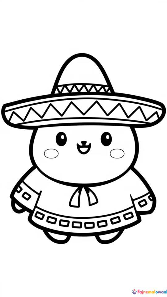 Kolorowanka z kotem Pusheen kawaii do druku dla dzieci