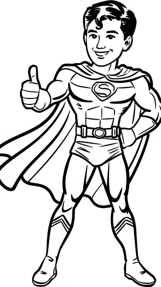 Kolorowanka dla dzieci: Superman – superbohater do wydruku