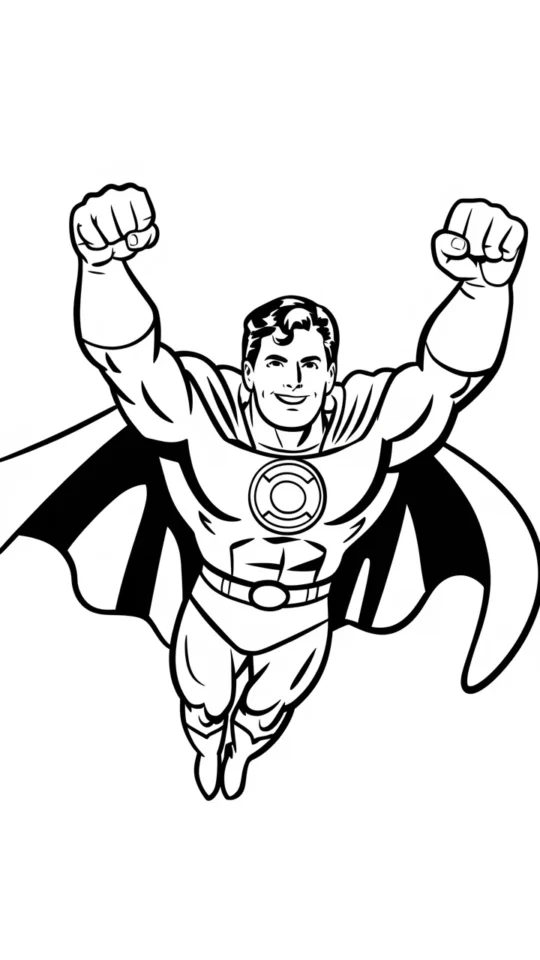 Kolorowanki do druku: Superman z komiksów dla dzieci