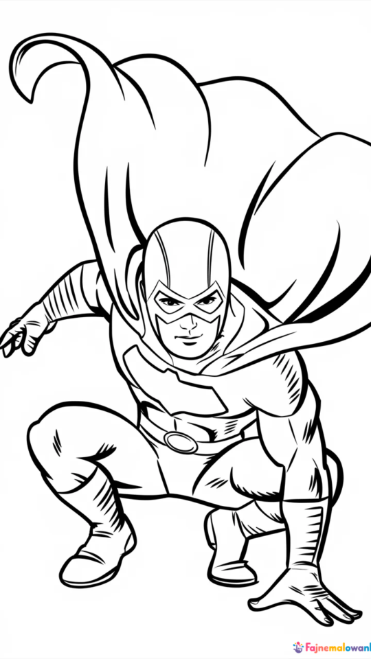 Kolorowanka DC Universe: Superman dla dzieci do druku