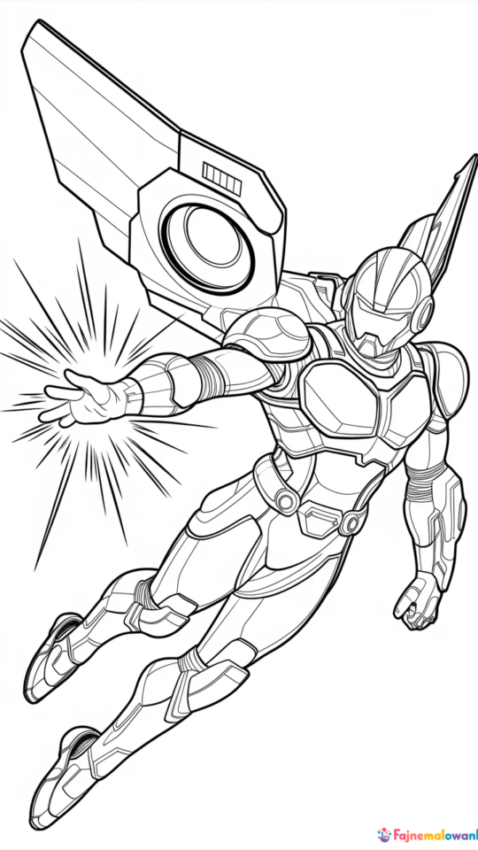 Kolorowanki Iron Man dla dzieci – Superbohaterowie Avengers
