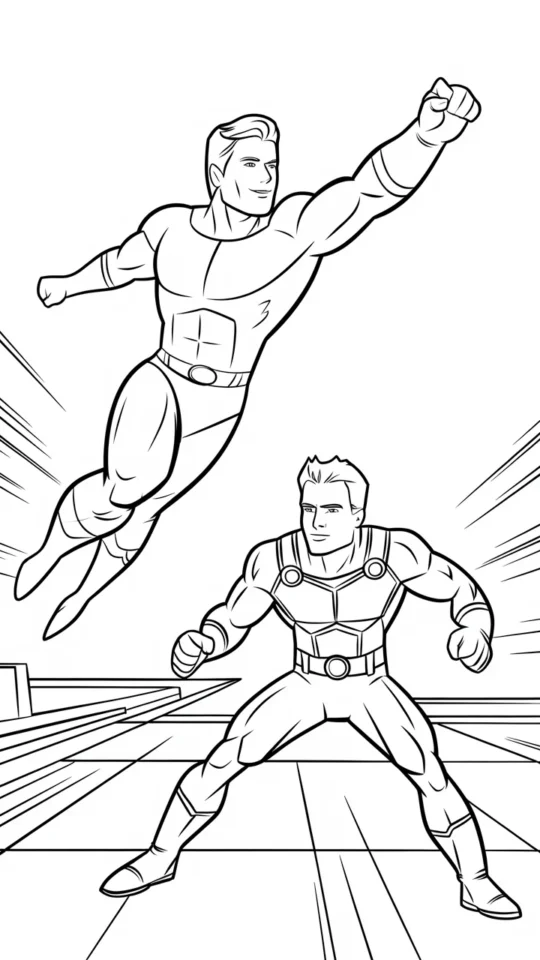 Kolorowanki do pobrania: Superman dla dzieci do druku