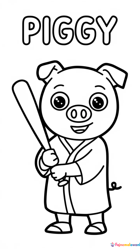Kolorowanka do druku Roblox Piggy dla dzieci do pobrania