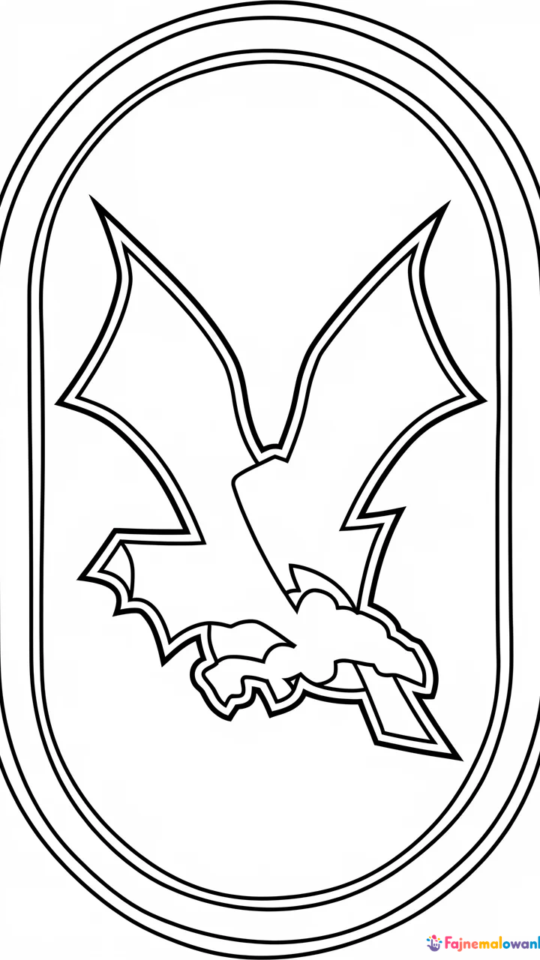Kolorowanka: Logo Batmana do Druku – Znak Batmana dla Dzieci