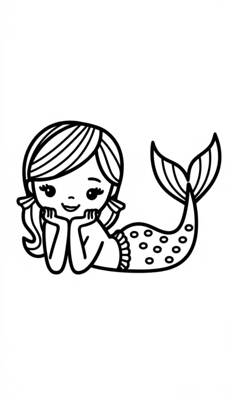 kolorowanka syrenka dla dzieci