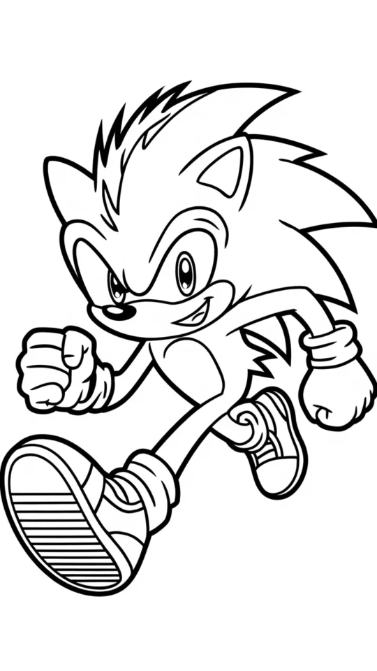 Kolorowanka z Super Sonic dla fanów gier i animacji Sonic