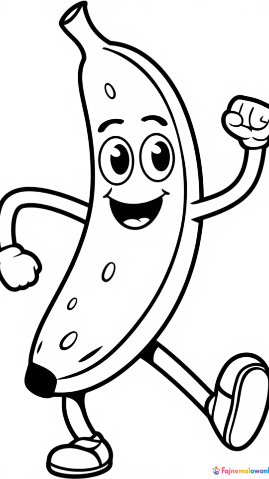 Kolorowanka Peely Banan z Fortnite do druku dla dzieci