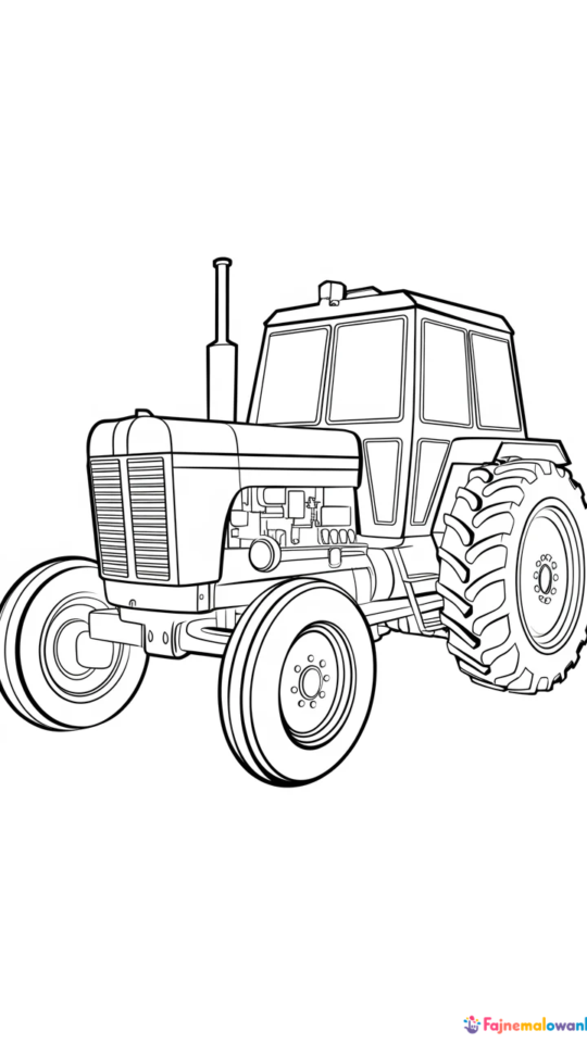 Kolorowanka Traktor: Życie na Wsi dla Dzieci do Druku