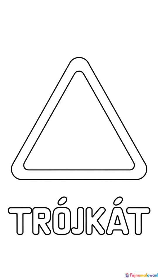Kolorowanki dla dzieci: kształty – trójkąty do druku