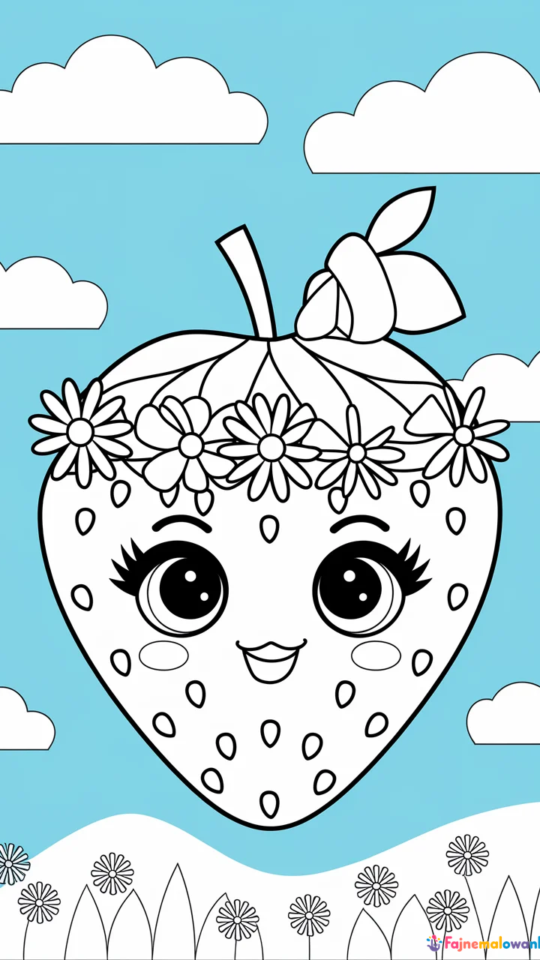 Kolorowanka z Truskawką Shopkins do druku dla dzieci