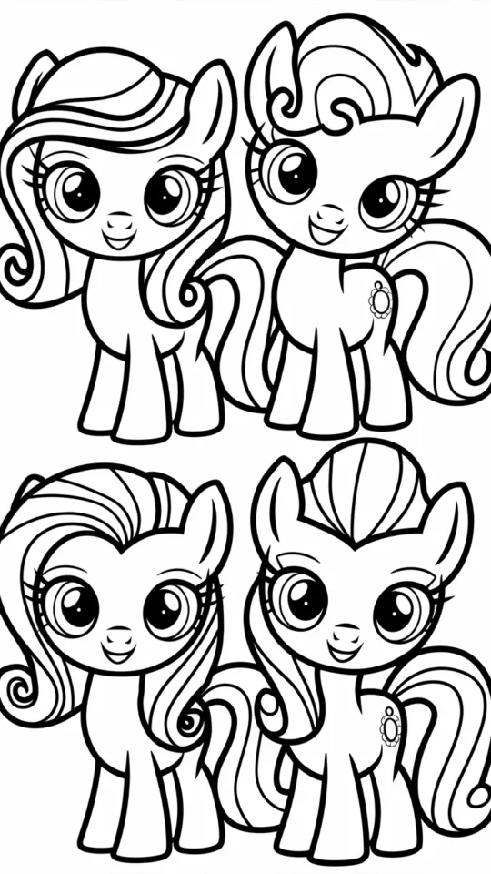 Kolorowanki z Kucykami My Little Pony dla Dzieci do Druku