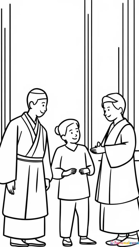 Kolorowanki Mulan dla dzieci do druku – bajkowe sceny