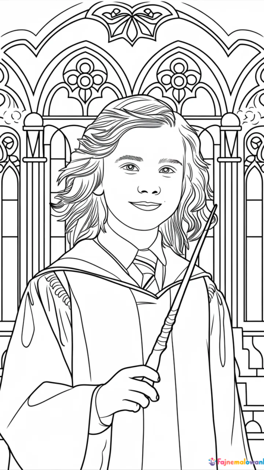 Kolorowanka Hermiona Granger z serii Harry Potter do druku