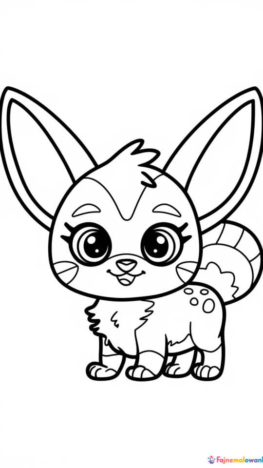 Kolorowanka Pokémon Eevee do druku dla dzieci i fanów