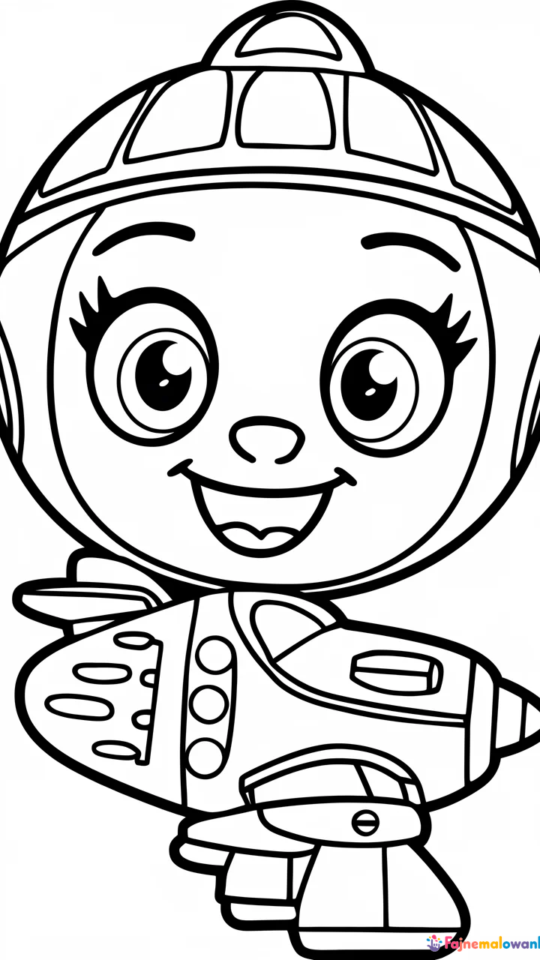 Kolorowanka Super Wings: Przygody Miri do Druku