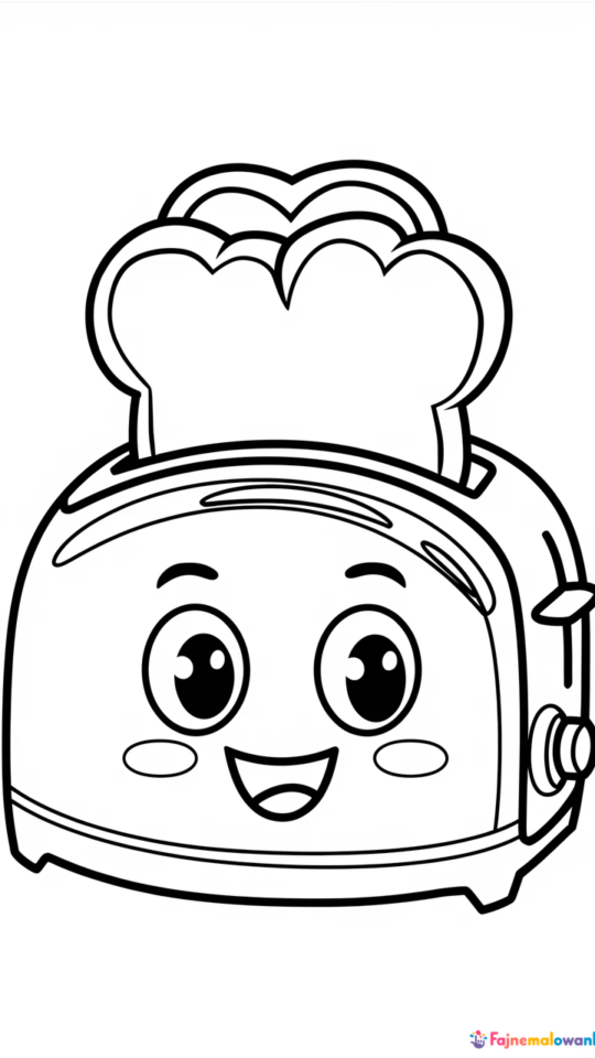 Kolorowanka: Toster Shopkins do Druku dla Dzieci