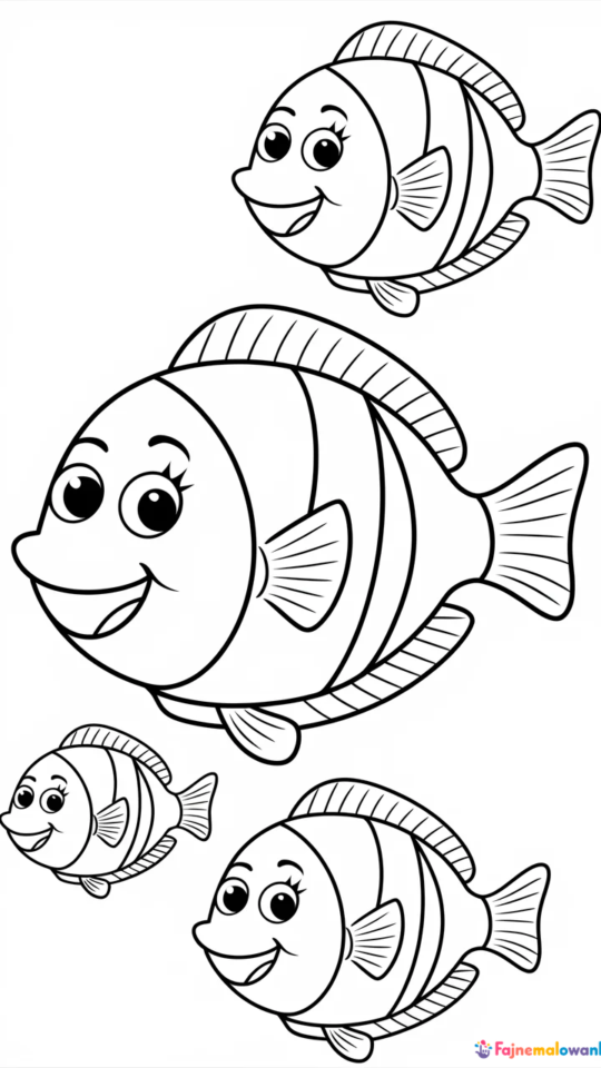 Kolorowanka „Gdzie jest Nemo” dla dzieci do druku i malowania