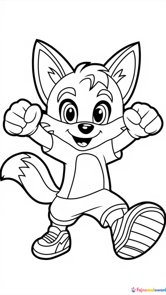 Kolorowanka do druku: Sonic i przyjaciele w akcji
