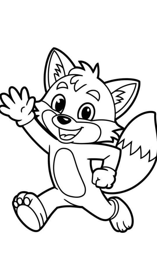Kolorowanka do druku: Sonic i Tails – Przyjaciele w akcji
