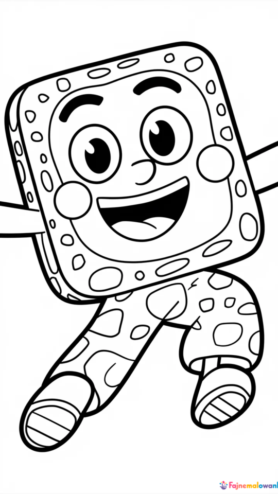 Kolorowanki do druku: SpongeBob Kanciastoporty dla dzieci